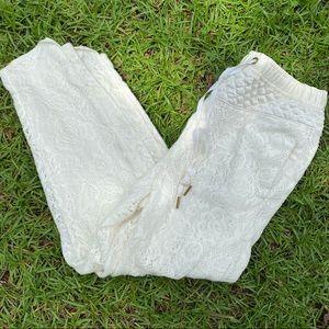 Saturday Sunday Quilted Lace Joggers Anthro